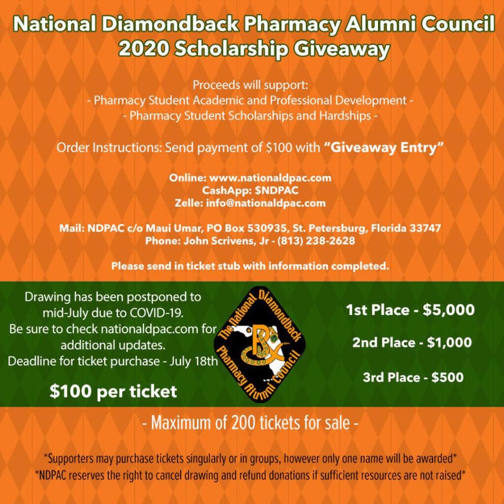 2020 NDPAC Scholarship Fundraiser Event Poster