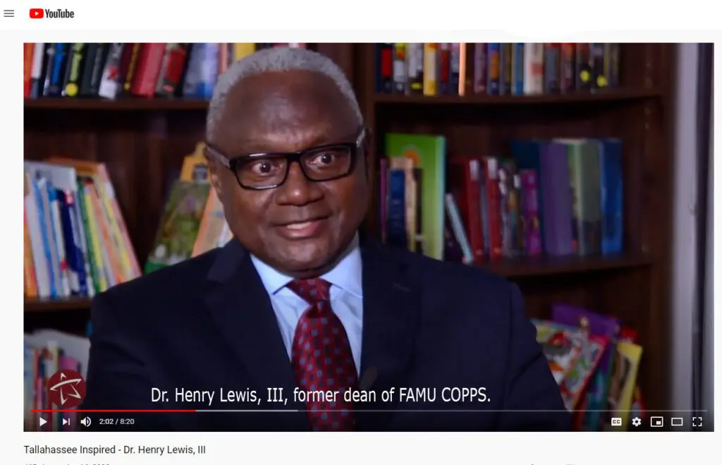 Screen Capture of Dr. Henry Lewis in a YouTube Video
