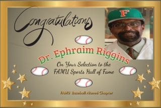 Congratulations Poster of Dr. Ephraim Riggins
