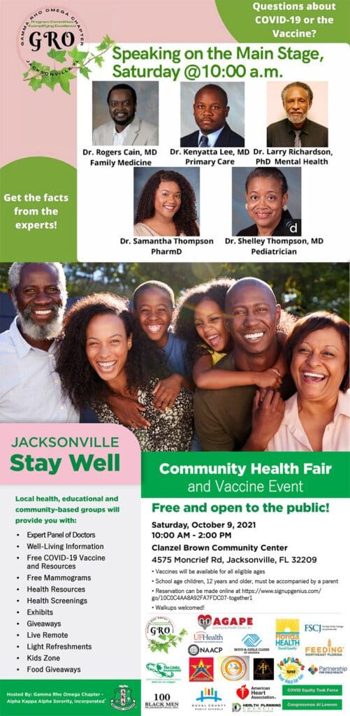 Jacksonville Community Health Fair 2021 Poster